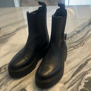 Celine Black Leather Women's Boots